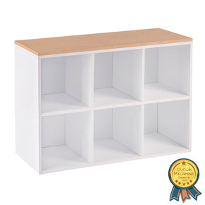 estanteria blanca para niños