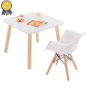 mesa infantil con silla de madera