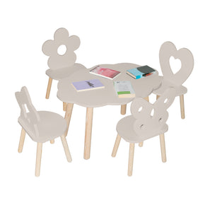 mesa y silla infantil madera