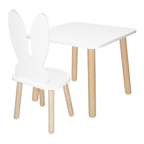 Mesa y sillas conejo