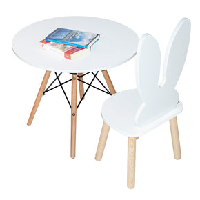 silla conejo con mesa para colorear