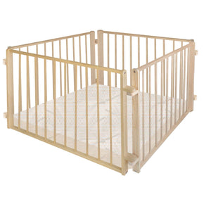 corral de madera para bebé