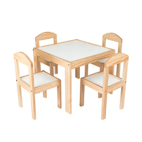 mesa y sillas infantiles madera 