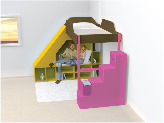 Litera Escalera con Cajones