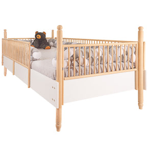 cama cuna con barandal