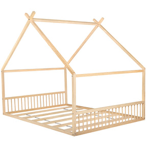 Cama Chalet Cuadrangular Natural (no barnizada)