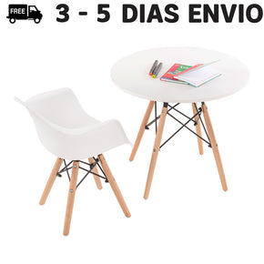 Mesa Berlin - Silla Berlin con Descansabrazos