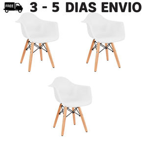 3 Sillas Berlin con Descansabrazo