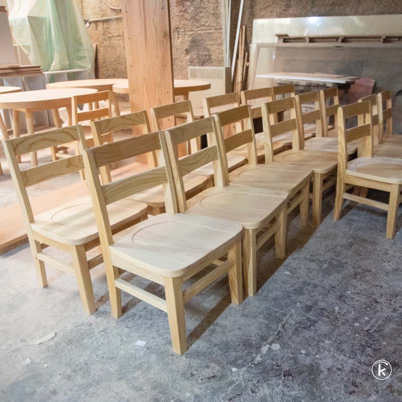 sillas de madera para niños