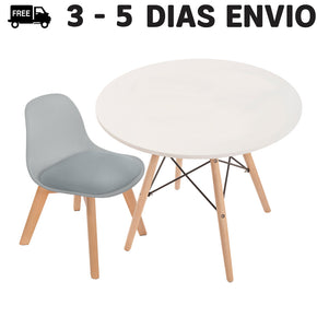 Mesa Circular Berlin - Silla Frankfurt (no barnizado)