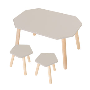 Mesa Octagono - Dos Bancos Pentagono