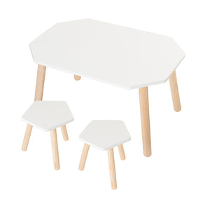 Mesa Octagono - Dos Bancos Pentagono