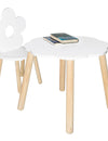 mesa y silla infantil blanca