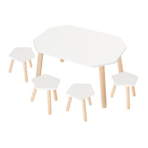 Mesa Octagono - Cuatro Bancos Pentagono