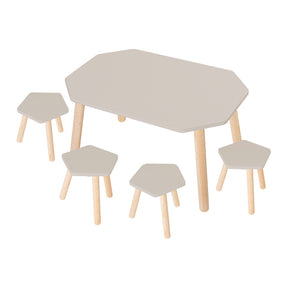 Mesa Octagono - Cuatro Bancos Pentagono