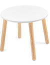 Mesa blanca circular para niños